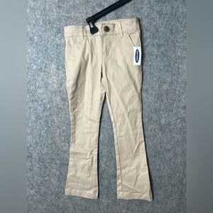 Old Navy Kids 6 Slim Nwt Tan Bootcut Khaki uniform Pants